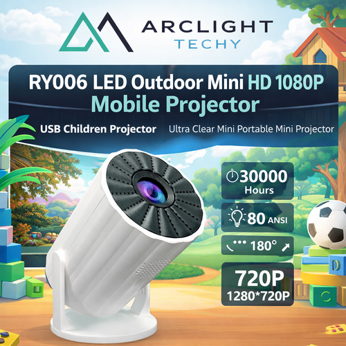RY006 Mini Portable HD LED Projector – 1080P Support