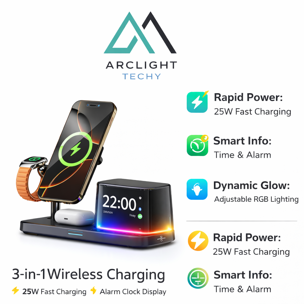 25W Magnetic Wireless Charger Station