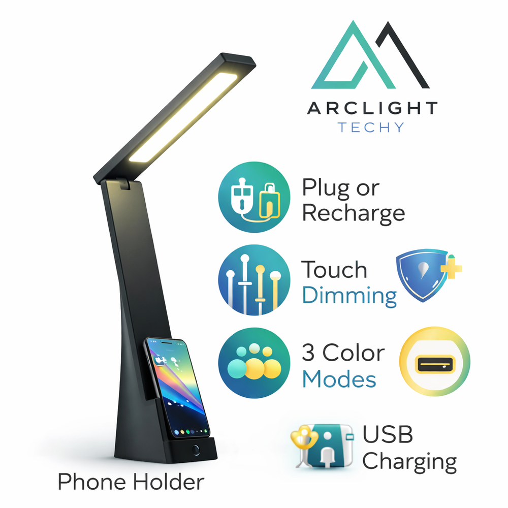 LED Foldable Desk Lamp – Eye Protection Study & Bedside Light