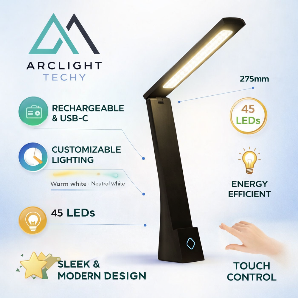 LED Foldable Desk Lamp – Eye Protection Study & Bedside Light