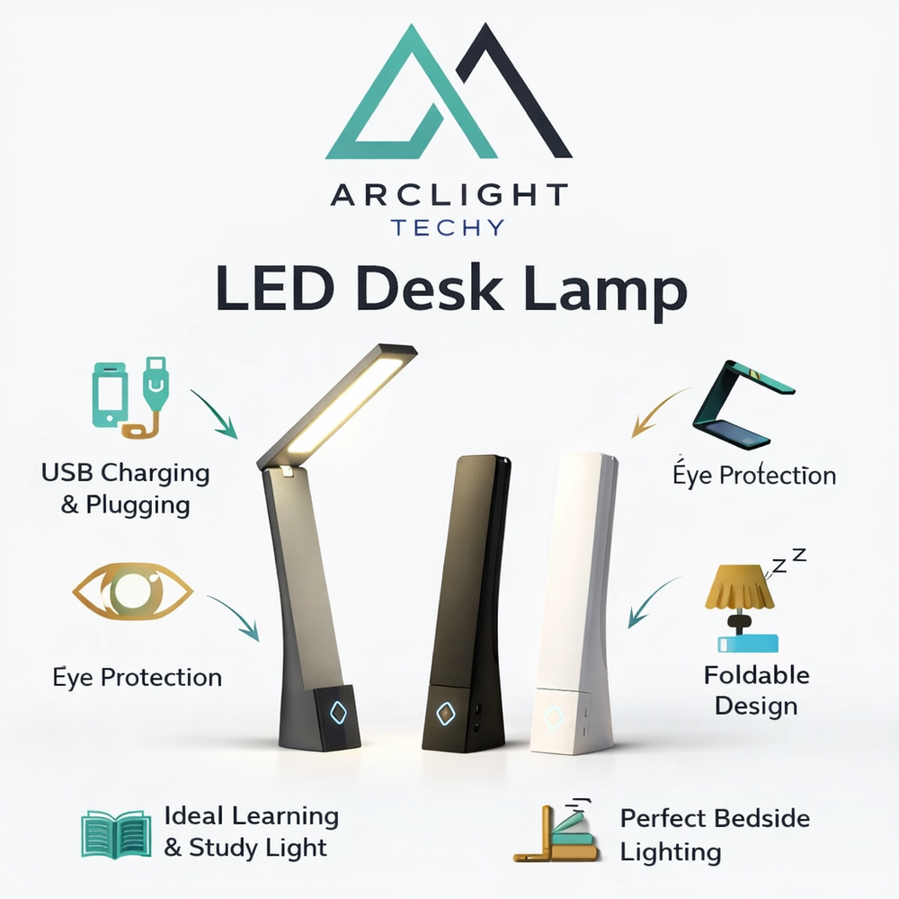 LED Foldable Desk Lamp – Eye Protection Study & Bedside Light