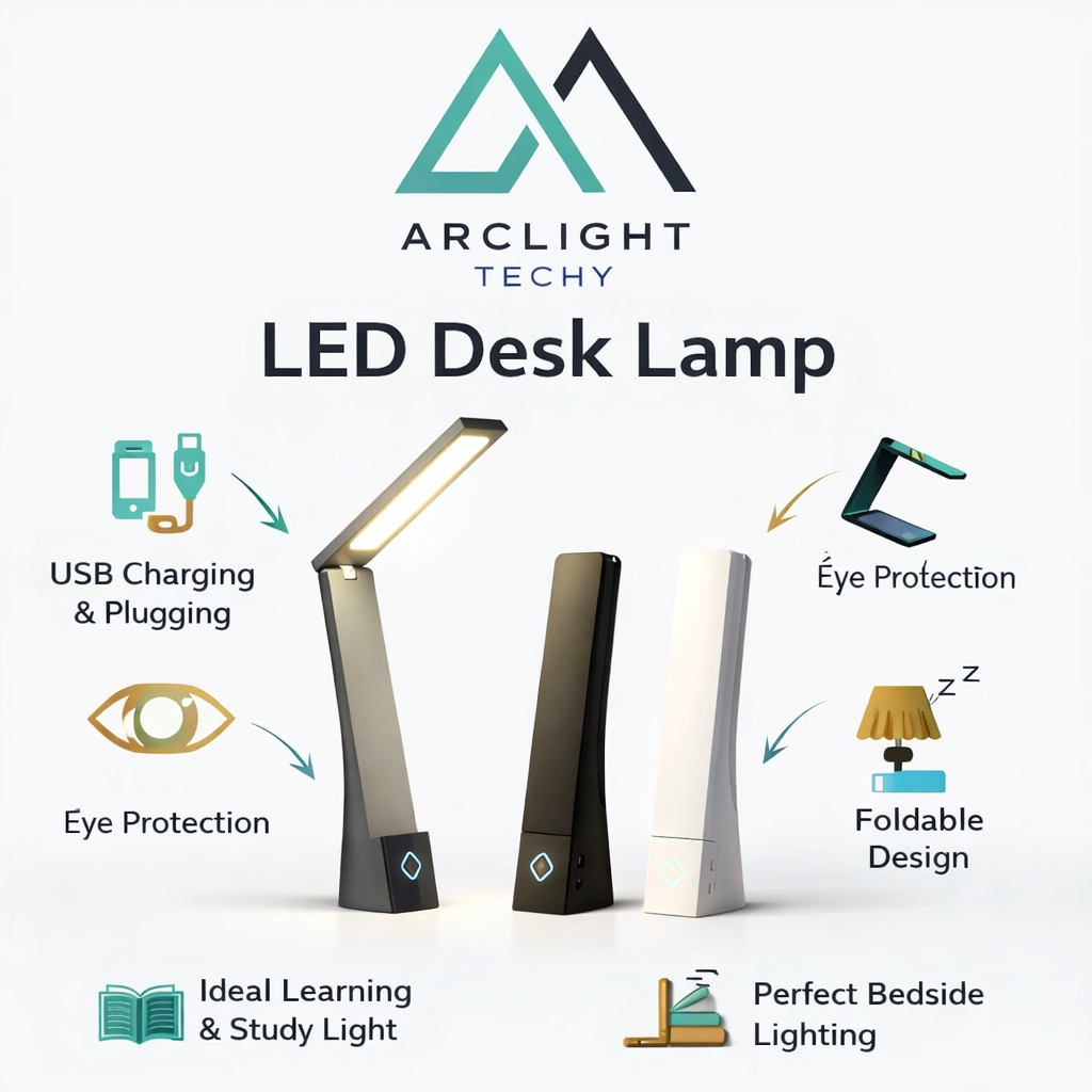 LED Foldable Desk Lamp – Eye Protection Study & Bedside Light