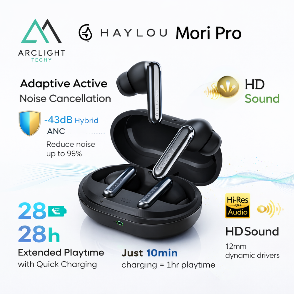 HAYLOU Mori Pro Bluetooth 5.4 Earphones Wireless