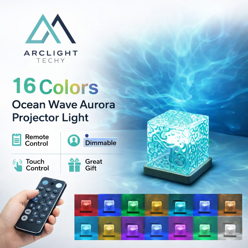 16-Color Ocean Wave Aurora Projector Light