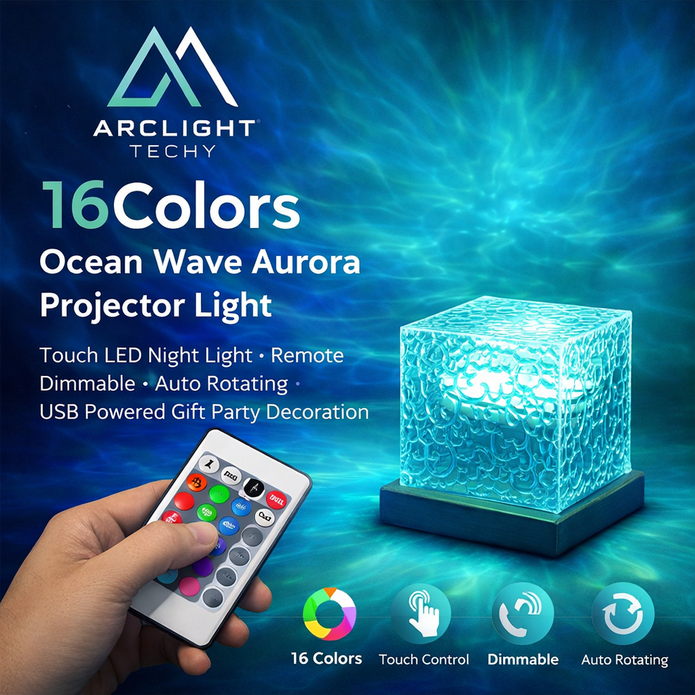 16-Color Ocean Wave Aurora Projector Light