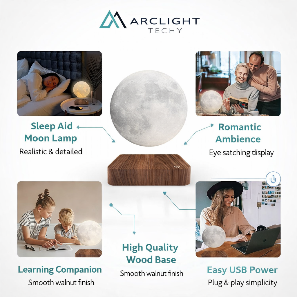 Moon Lamp Creative 3D Magnetic Levitation LED Nigh