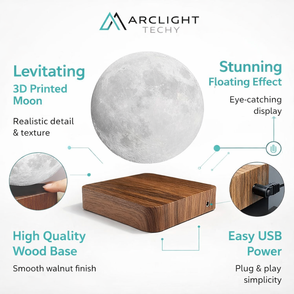 Moon Lamp Creative 3D Magnetic Levitation LED Nigh