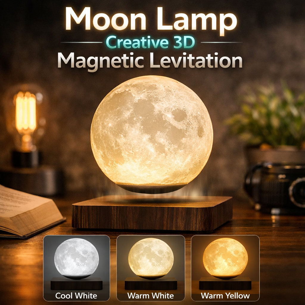 Moon Lamp Creative 3D Magnetic Levitation LED Nigh