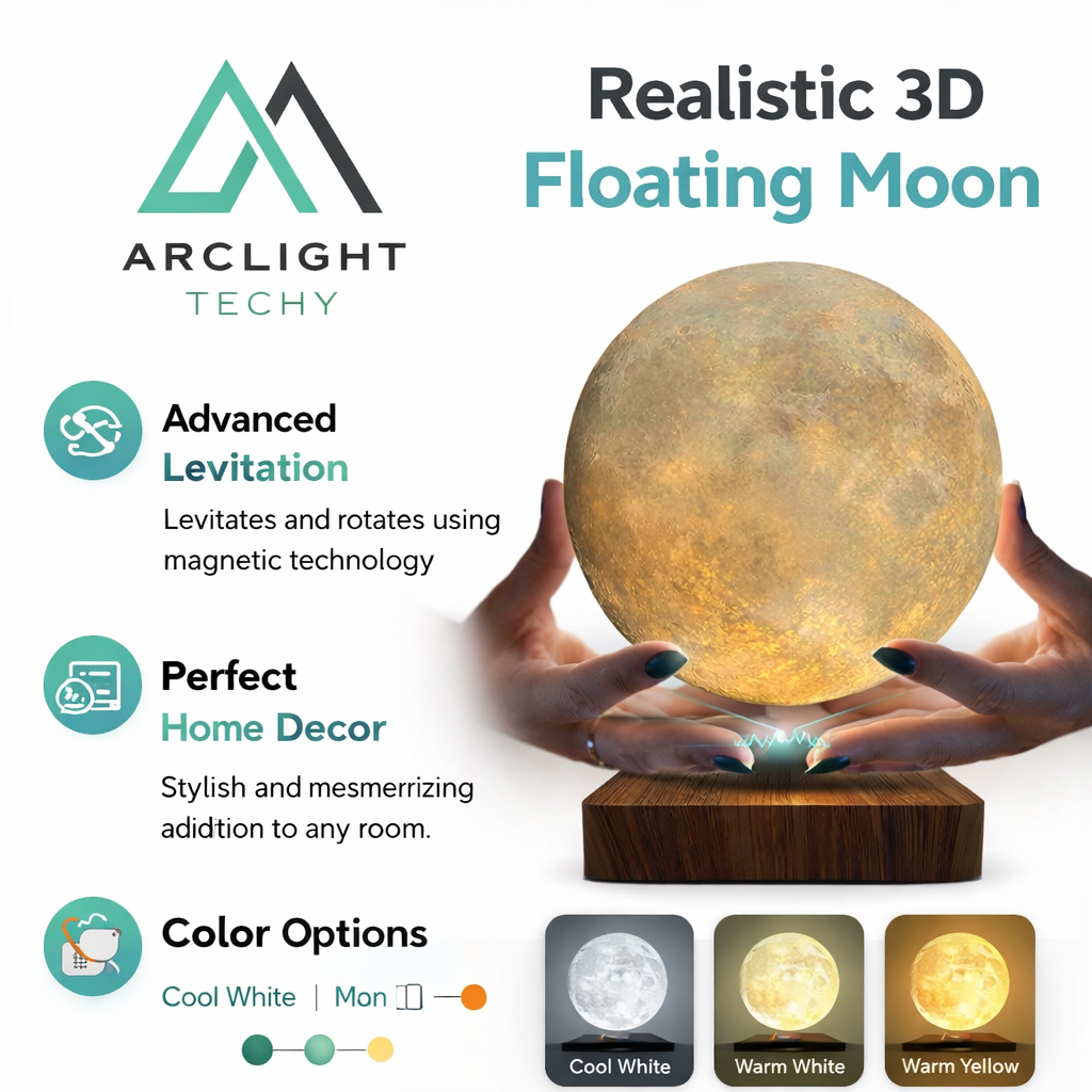 Moon Lamp Creative 3D Magnetic Levitation LED Nigh