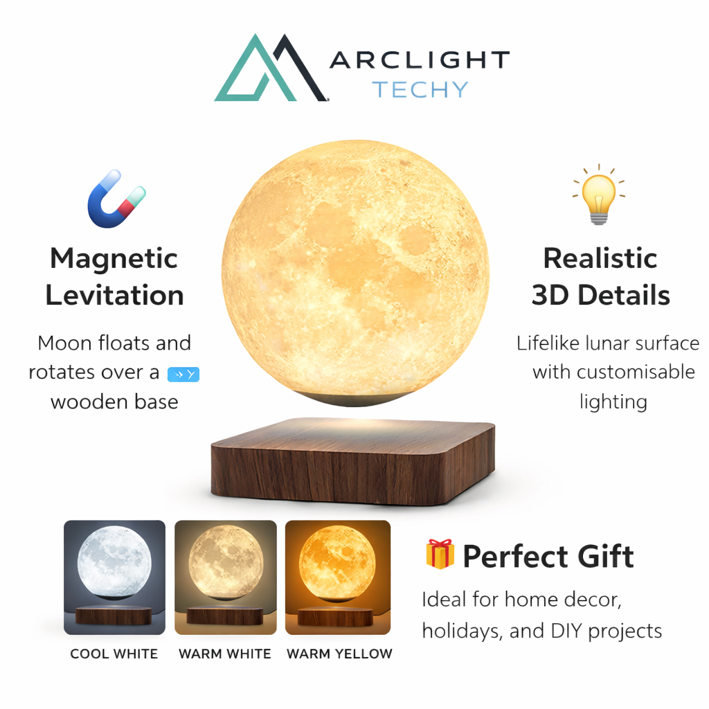 Moon Lamp Creative 3D Magnetic Levitation LED Nigh