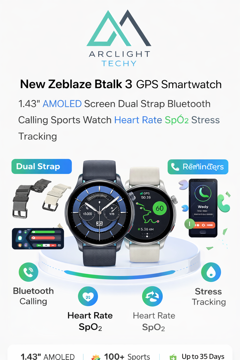 New Zeblaze Btalk 3 GPS Smartwatch