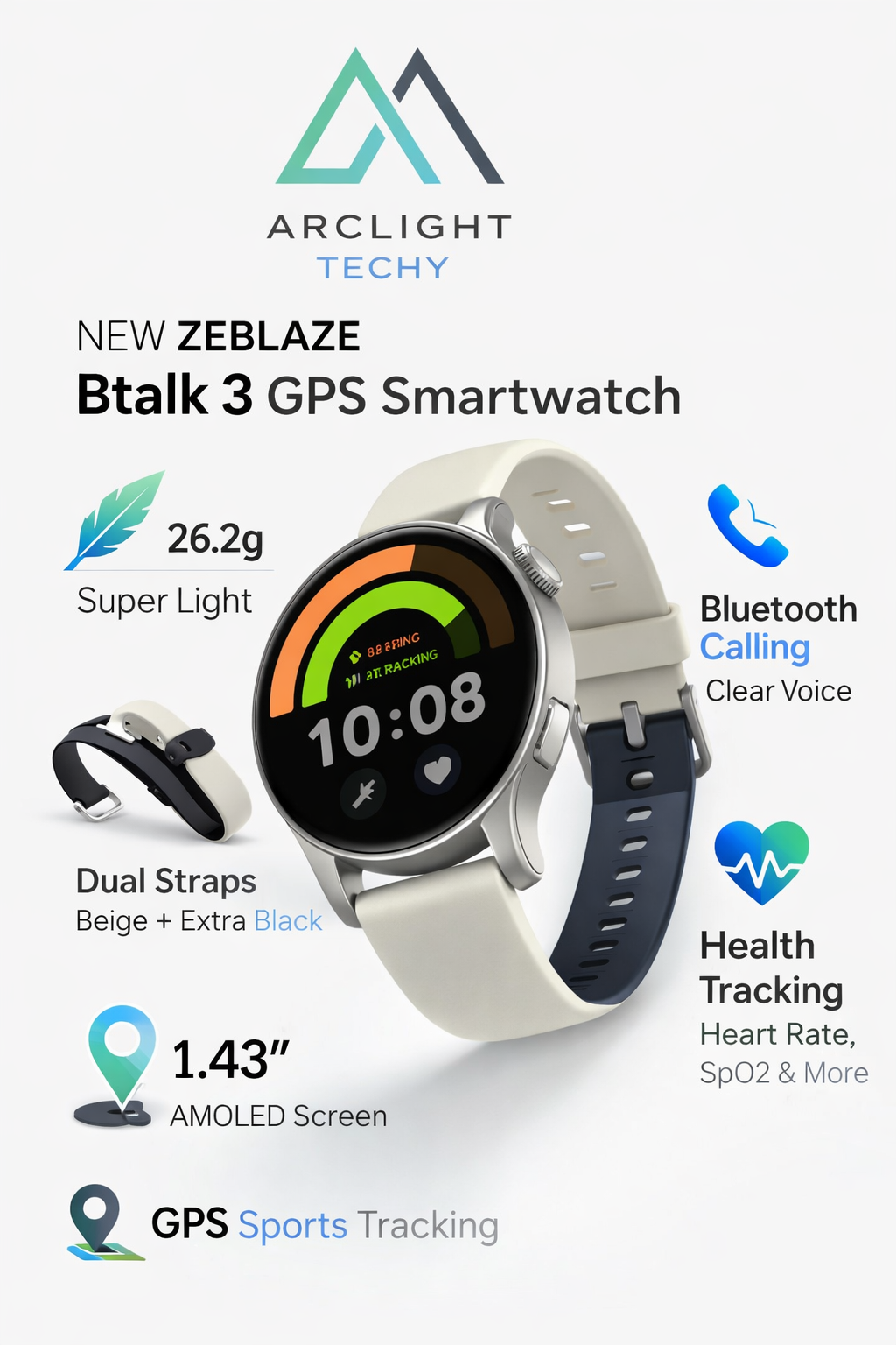 New Zeblaze Btalk 3 GPS Smartwatch