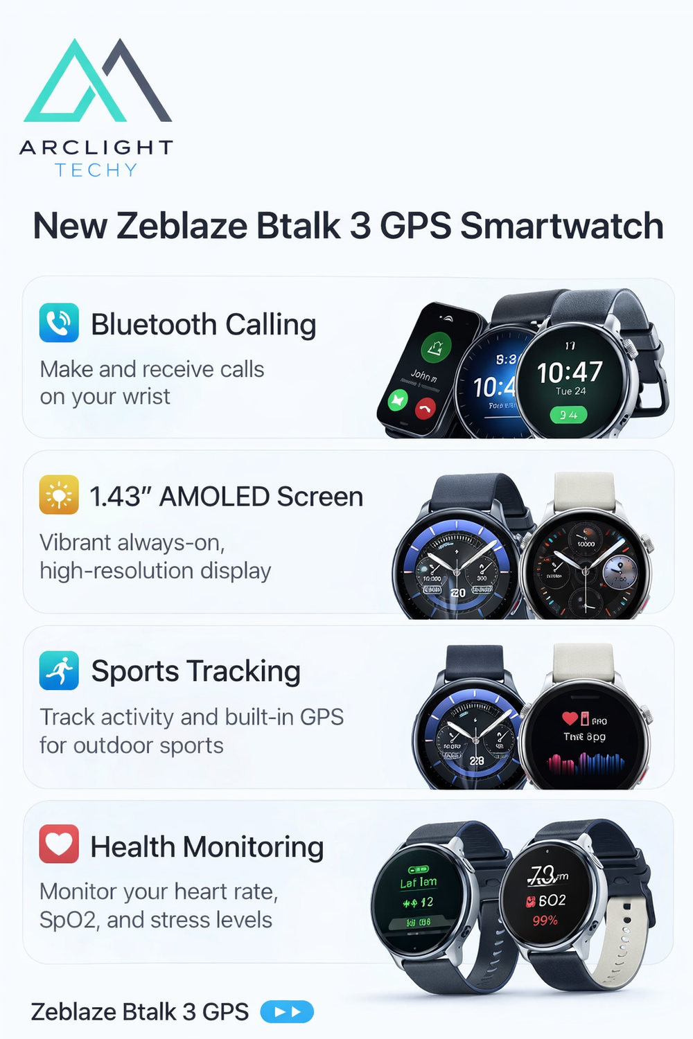New Zeblaze Btalk 3 GPS Smartwatch