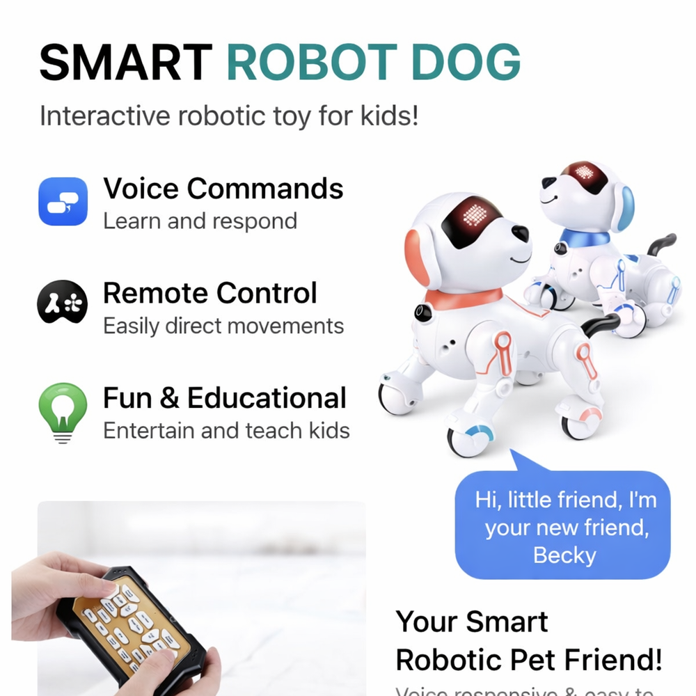 Robot Dog Electronic Stunt Pet Gift for Kids Boys Girls