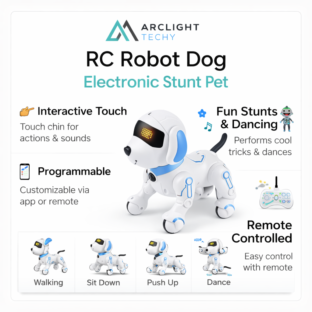Robot Dog Electronic Stunt Pet Gift for Kids Boys Girls
