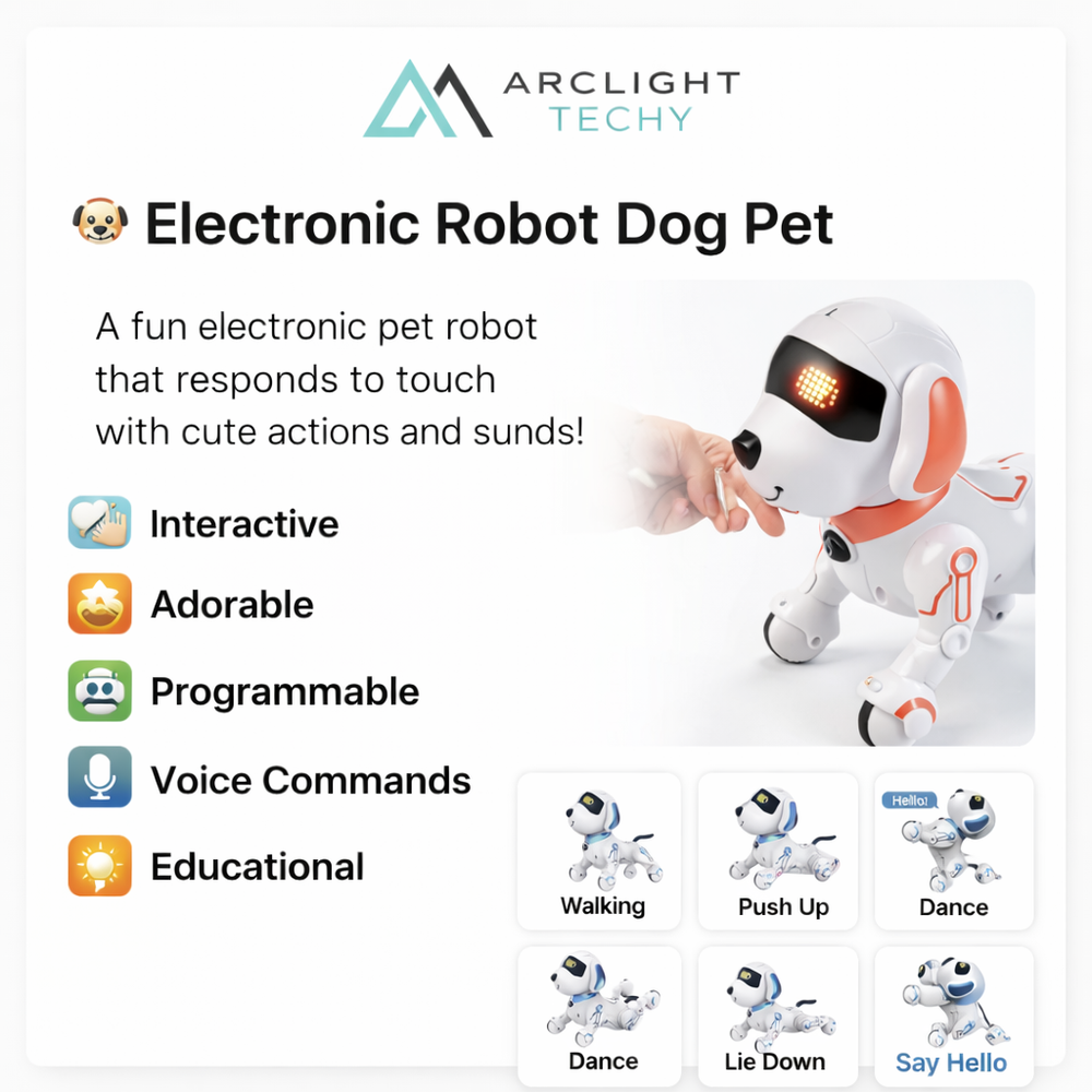 Robot Dog Electronic Stunt Pet Gift for Kids Boys Girls