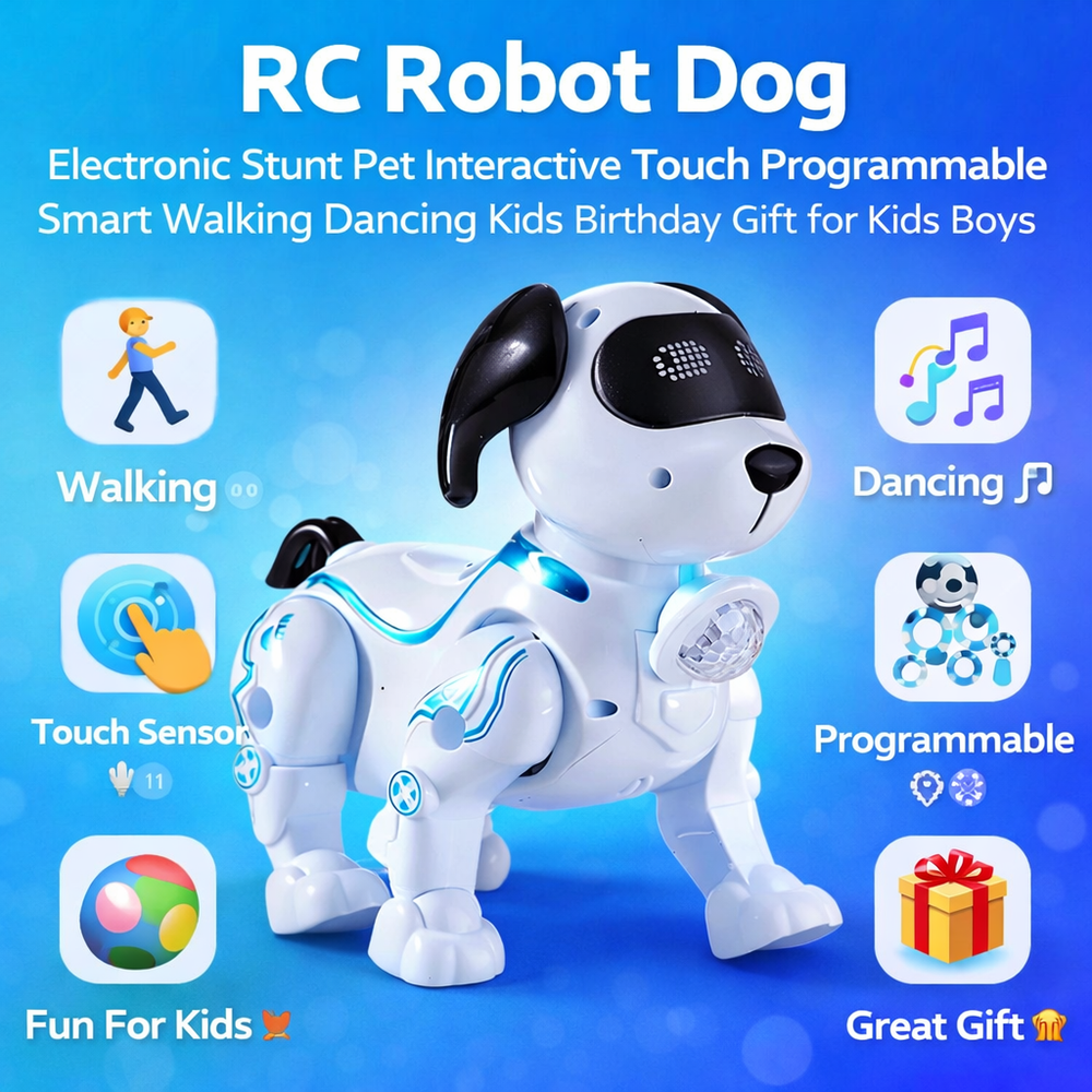 Robot Dog Electronic Stunt Pet Gift for Kids Boys Girls