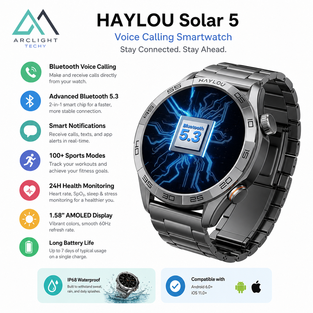 HAYLOU Solar 5 Voice Calling Smartwatch