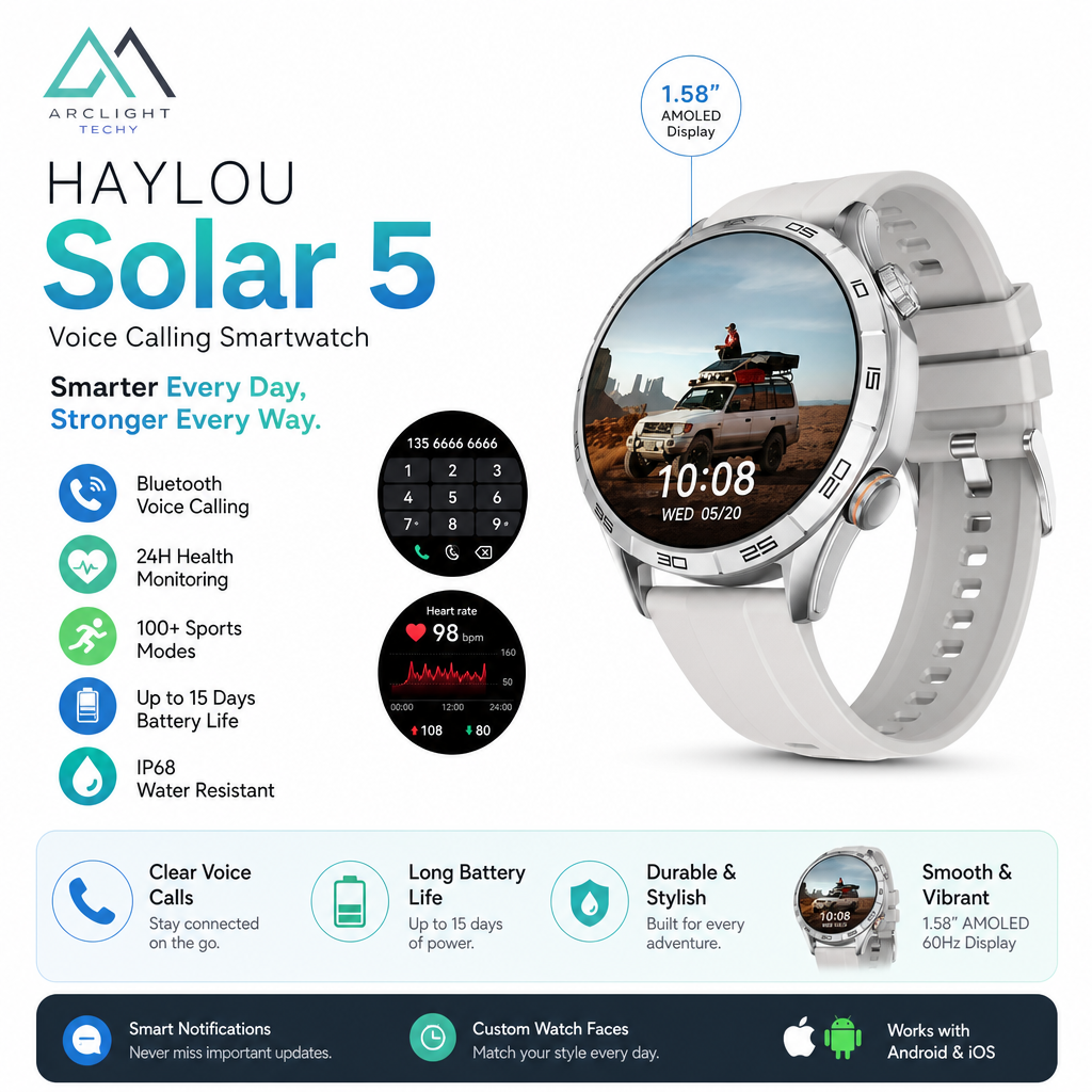 HAYLOU Solar 5 Voice Calling Smartwatch