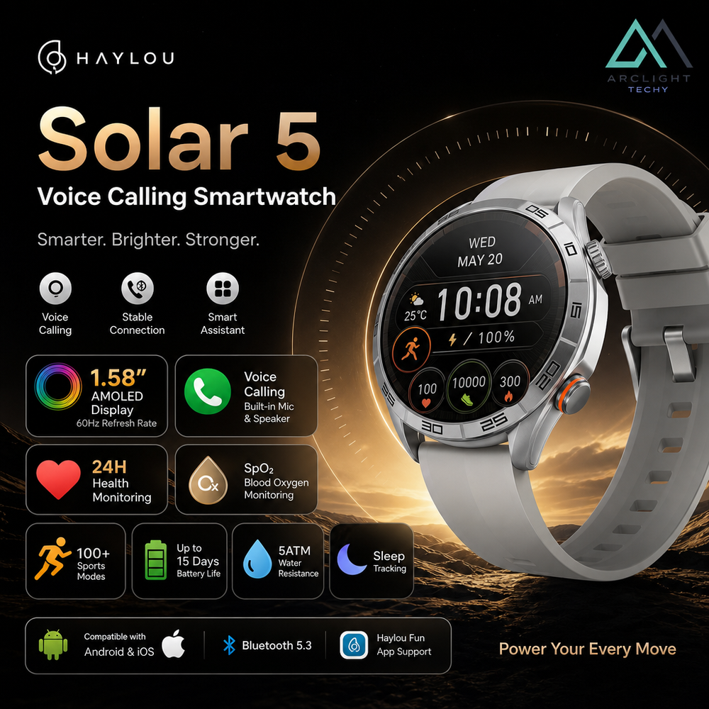 HAYLOU Solar 5 Voice Calling Smartwatch