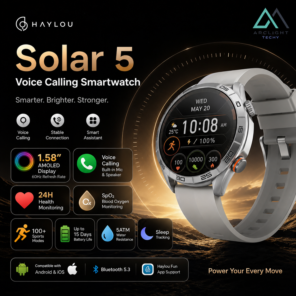 HAYLOU Solar 5 Voice Calling Smartwatch