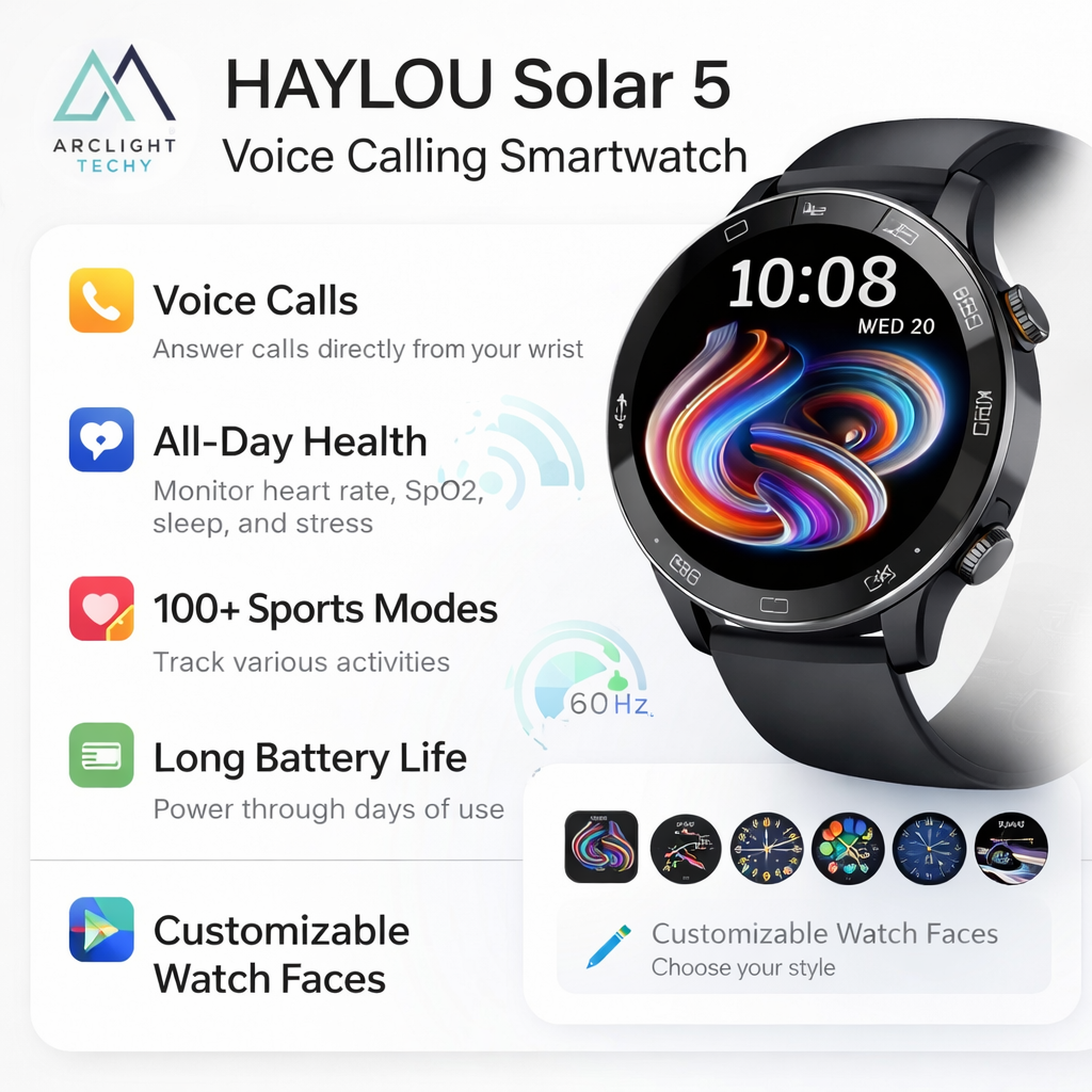 HAYLOU Solar 5 Voice Calling Smartwatch