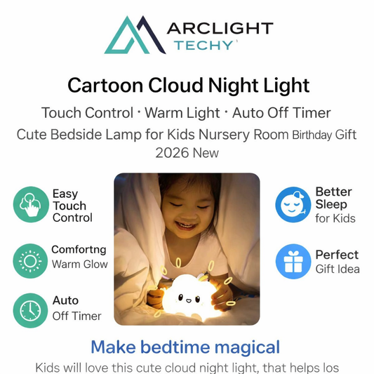 Cartoon Cloud Night Light Touch Control Warm Light