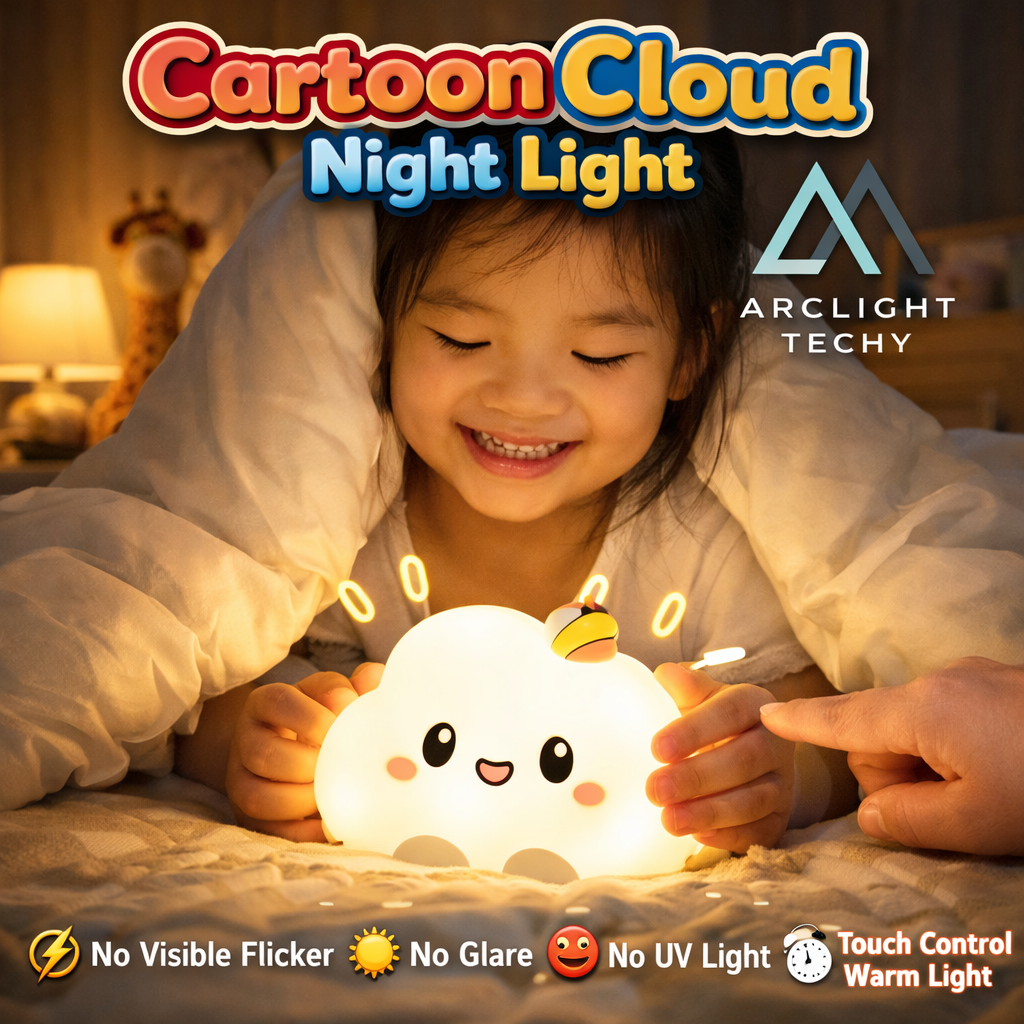 Cartoon Cloud Night Light Touch Control Warm Light