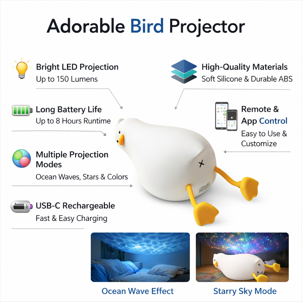 LED Duck Night Light Children Gift