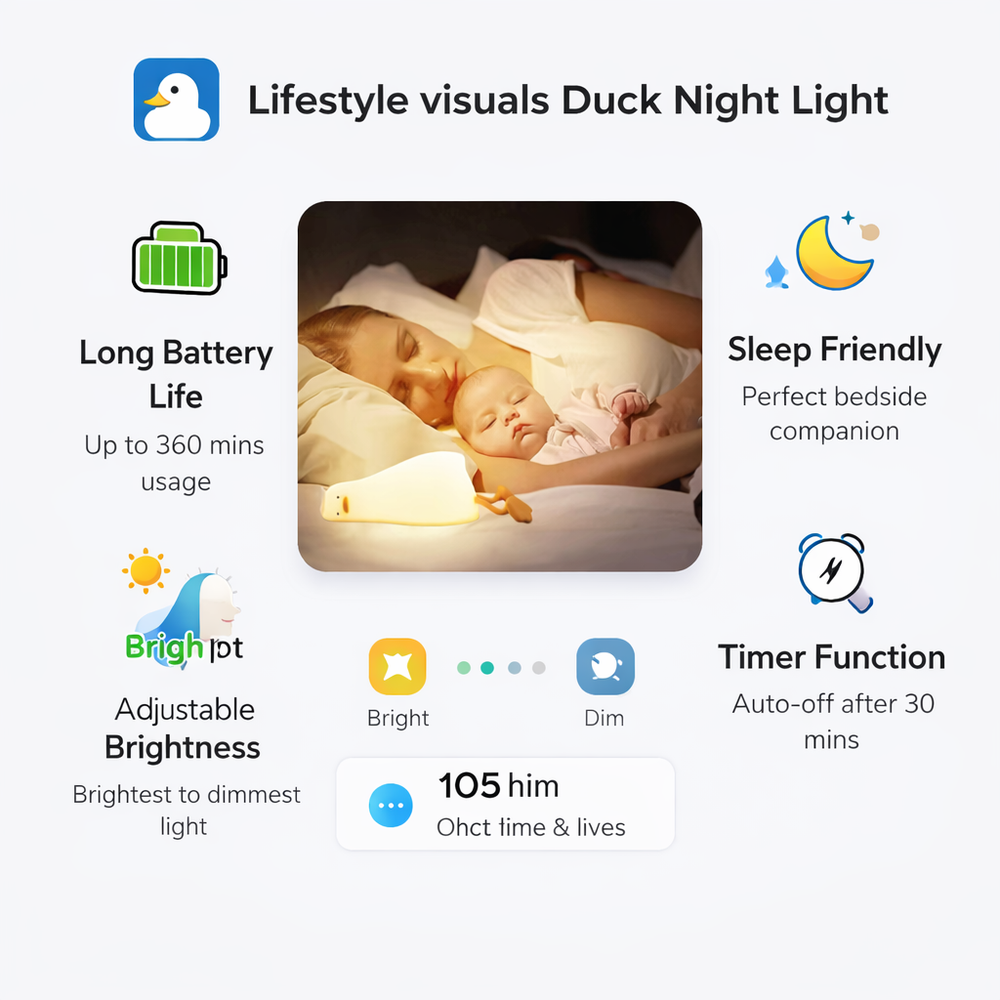 LED Duck Night Light Children Gift
