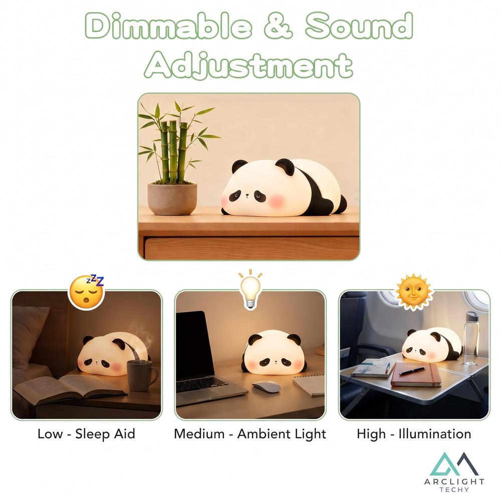 Panda Night Light, Rechargeable with Timer