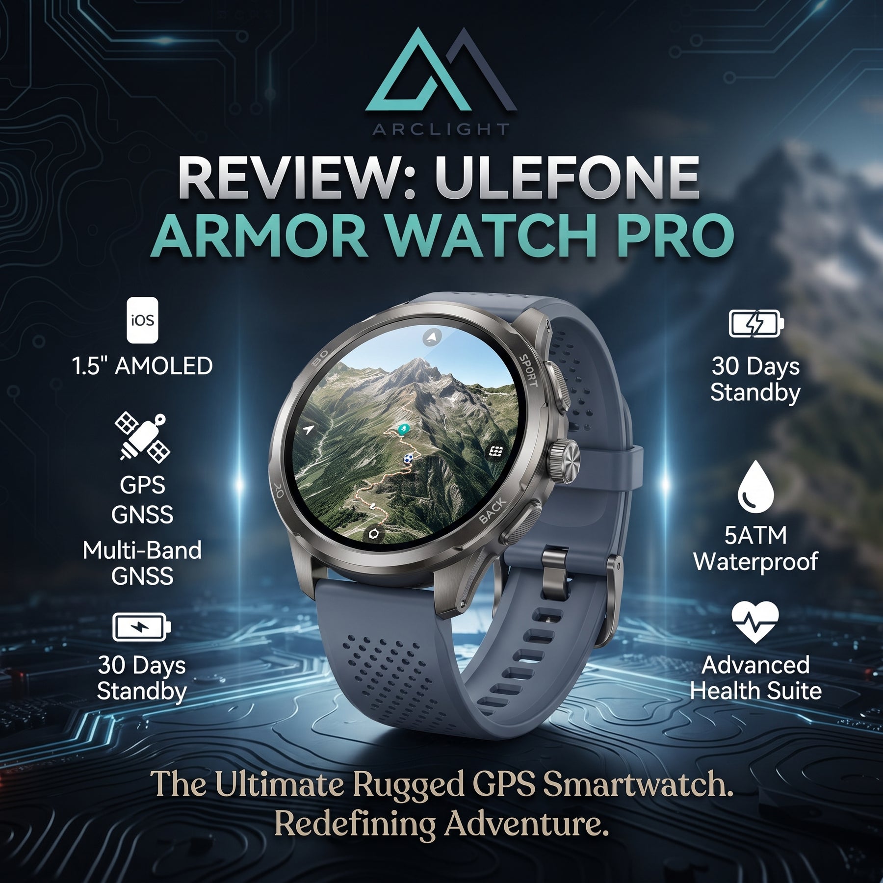 Ulefone Armor Watch Pro – 1.5" AMOLED GPS Smartwatch