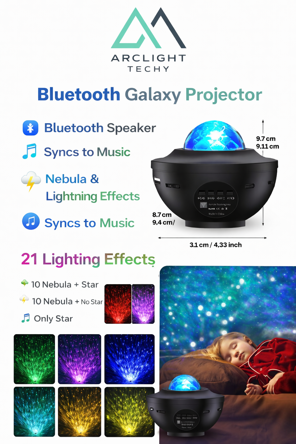 LED Starry Sky Projector Night LightGalaxy Ambient Light