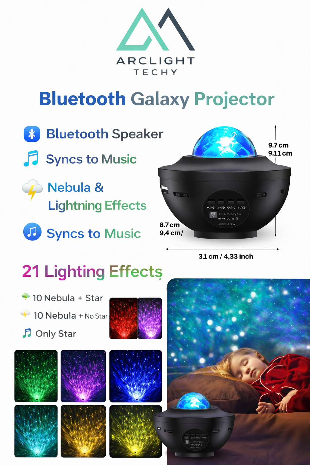 LED Starry Sky Projector Night LightGalaxy Ambient Light