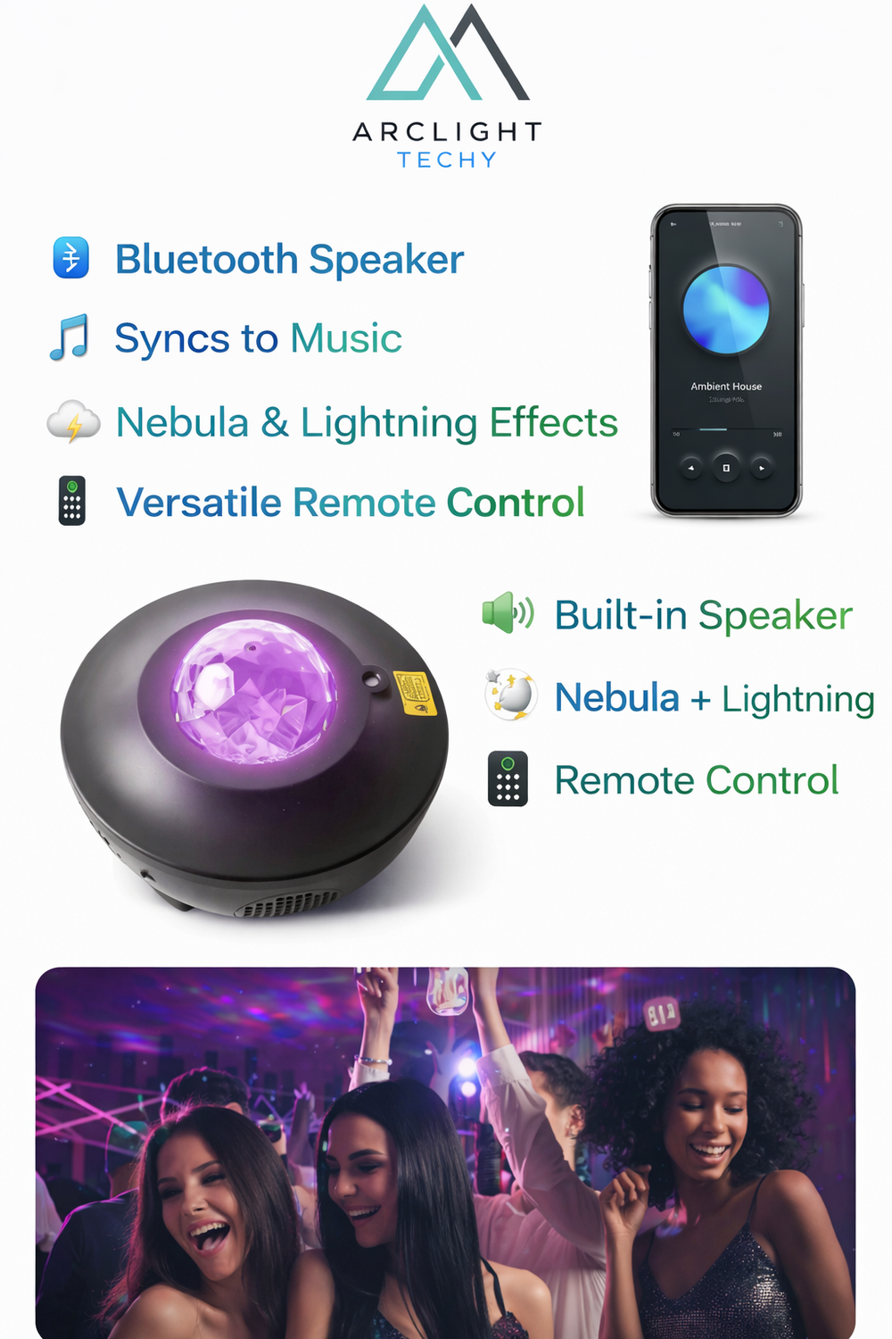 LED Starry Sky Projector Night LightGalaxy Ambient Light