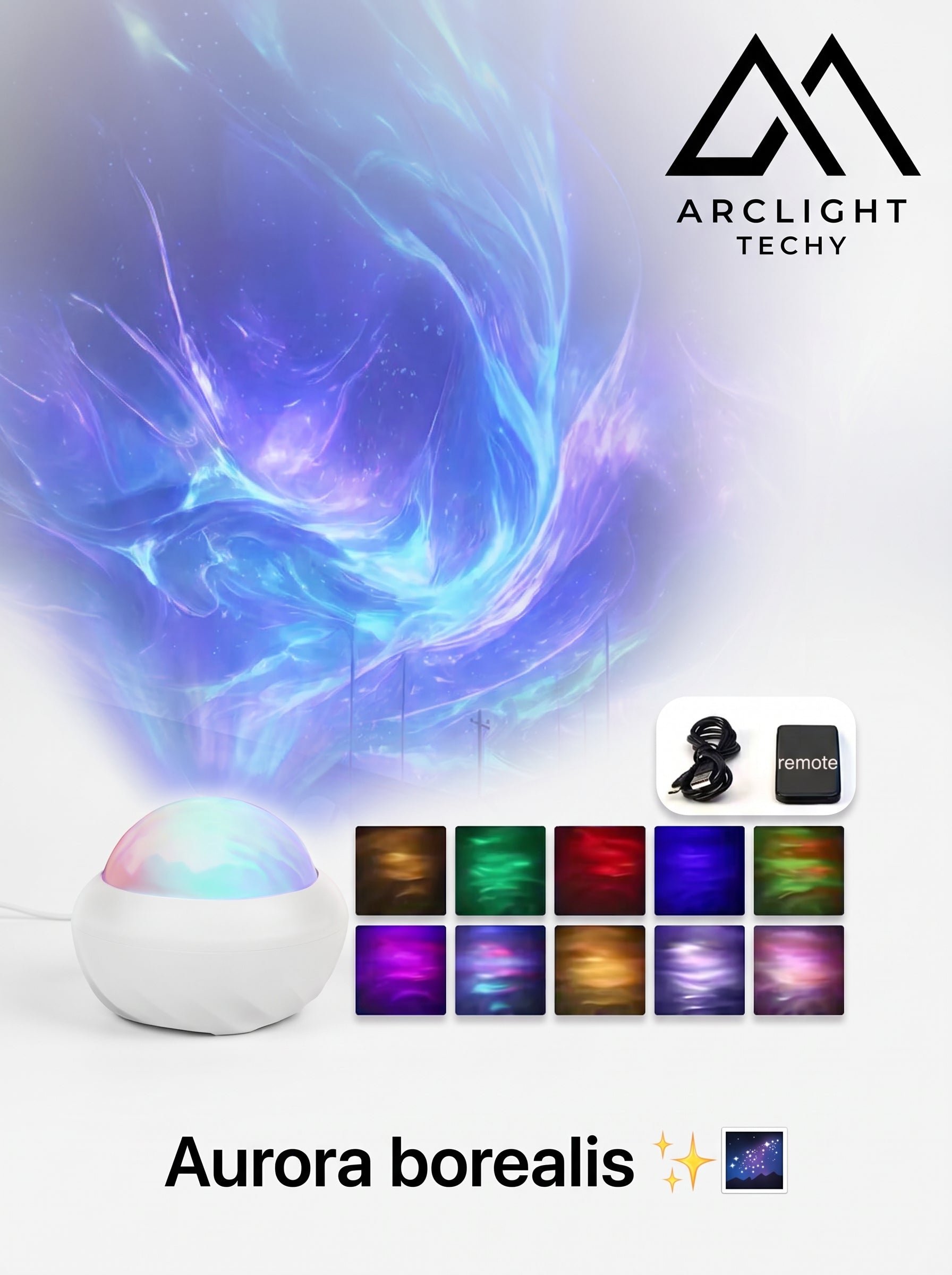 Northern Light Projector RGB Atmospherfor Home Party Decor