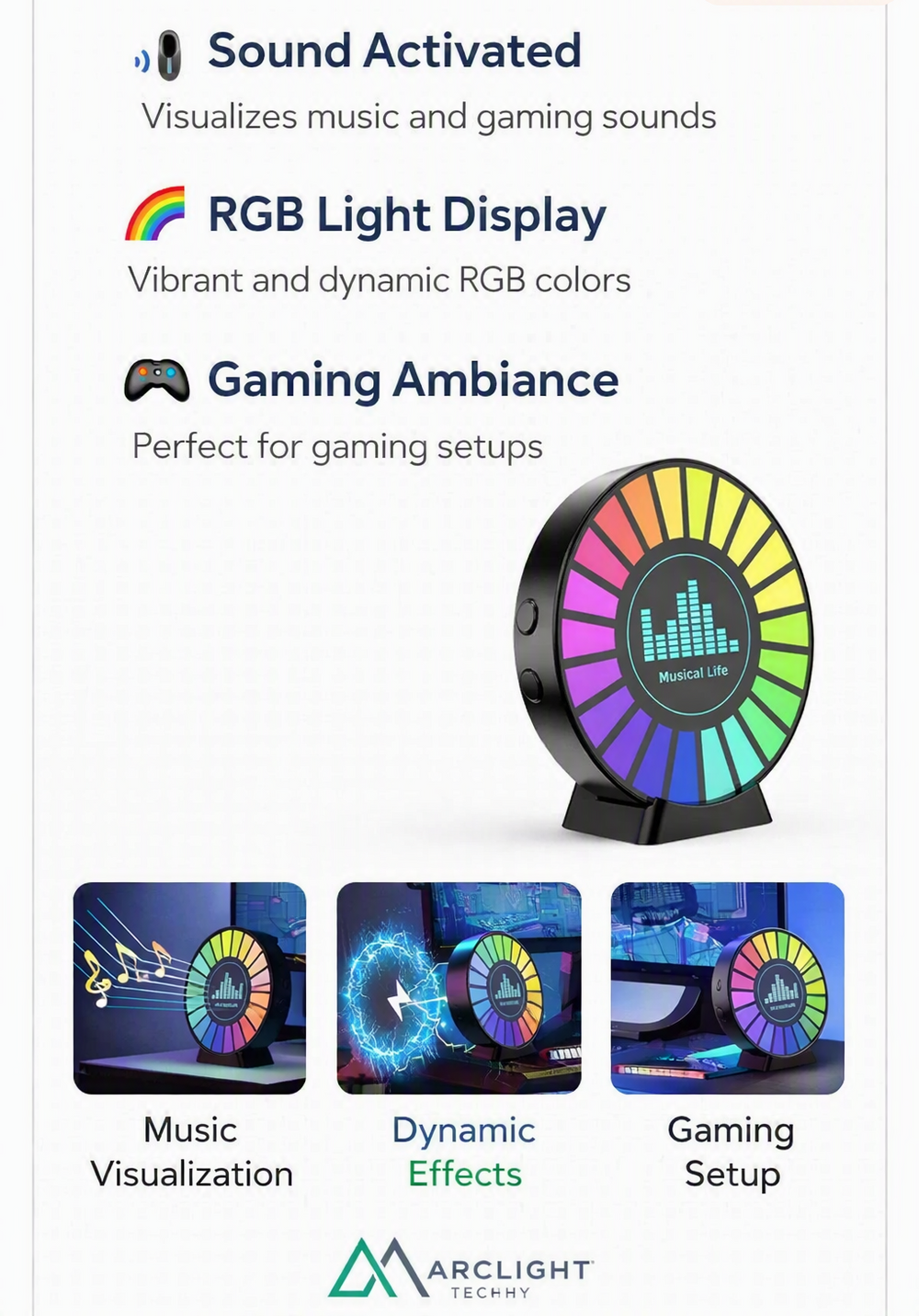 RGB Music Sync LED Rhythm Light – Sound Control Ambient Lamp