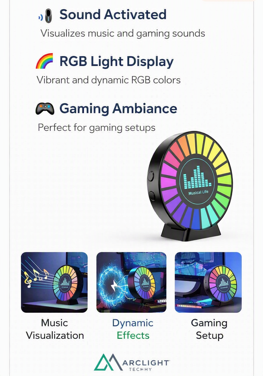 RGB Music Sync LED Rhythm Light – Sound Control Ambient Lamp