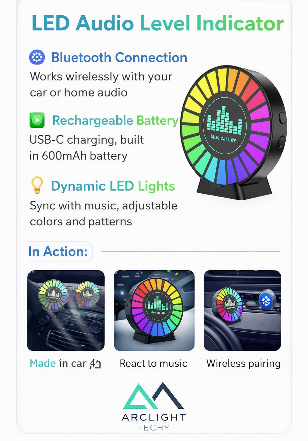 RGB Music Sync LED Rhythm Light – Sound Control Ambient Lamp