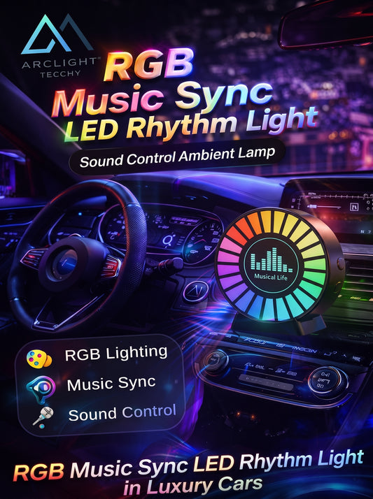 RGB Music Sync LED Rhythm Light – Sound Control Ambient Lamp