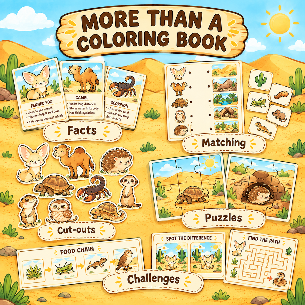 Desert Habitat — Interactive Activity Book for Kids Ages 5–10