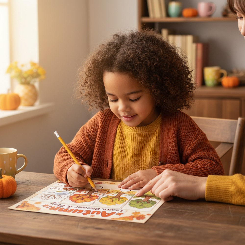 Autumn: Learn, Discover &amp; Play  Explore Autumn Through Counting, Matching, Patterns and Logic