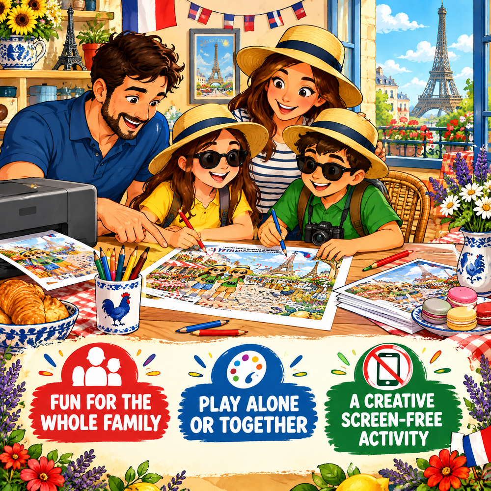 France Find the Mistakes – Printable Activity Book