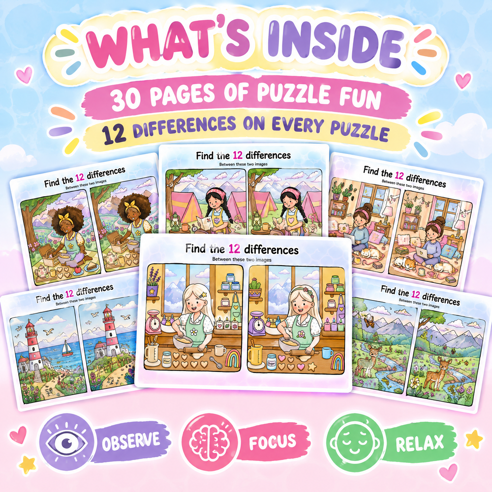 Find the 12 Differences montaine Edition – Printable PDF Activity Book, 30 Pages Find 12 differnce montaine.pdf