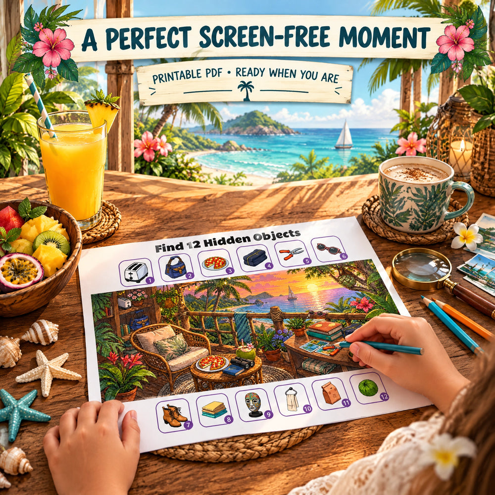 Theme Island Hidden Objects – Tropical Adventure Activity Book