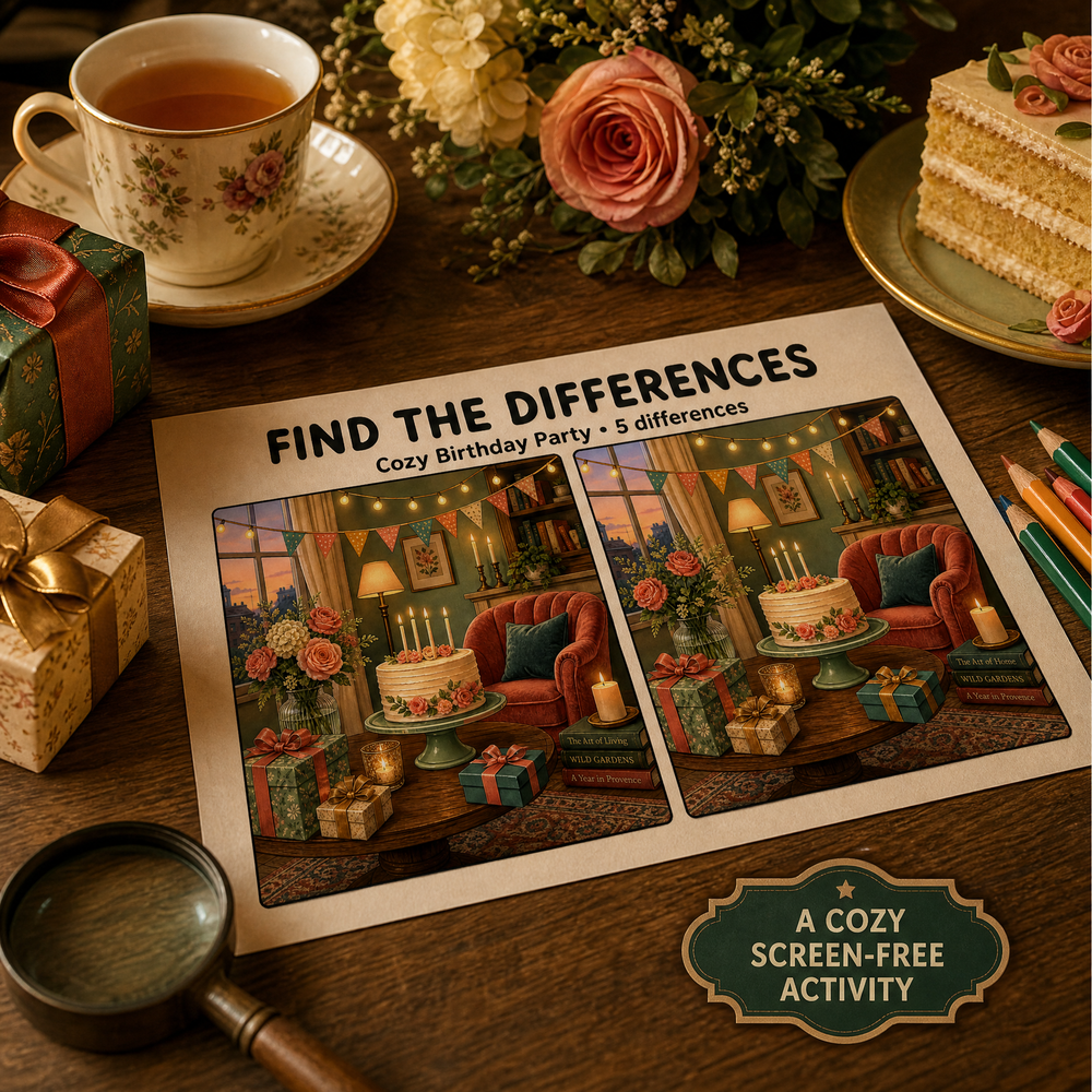 Find the Differences: Book of Games – Cozy Party Edition