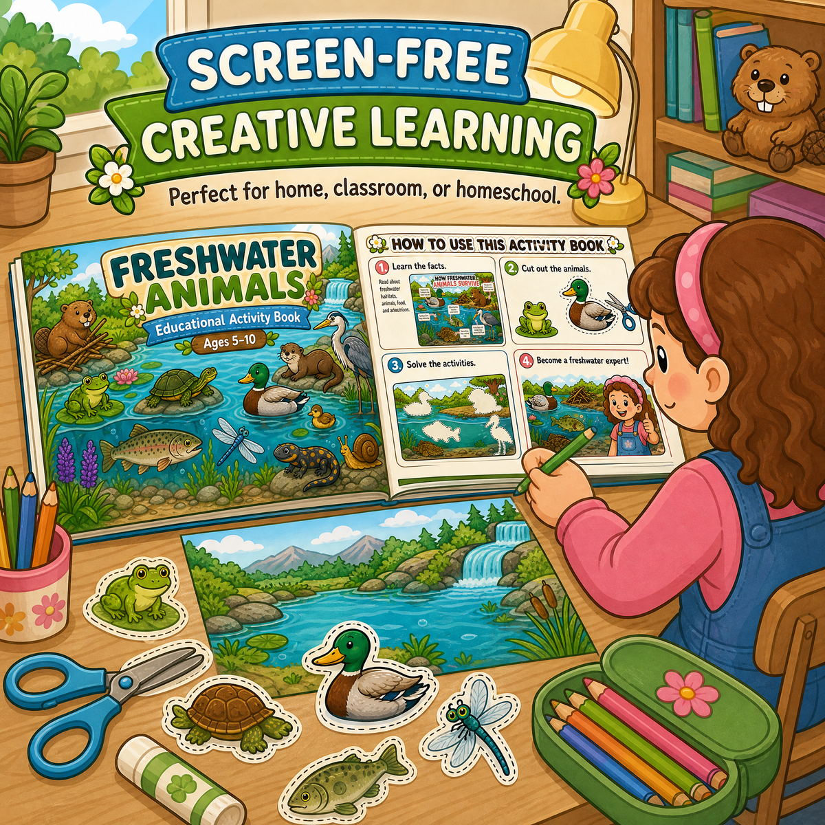 Freshwater Animals Educational Activity Book PDF