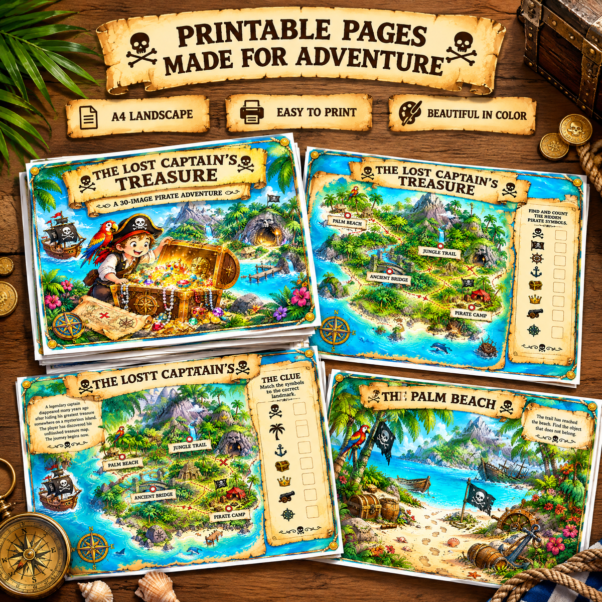 The Lost Captain's Treasure – Printable Adventure Hunt
