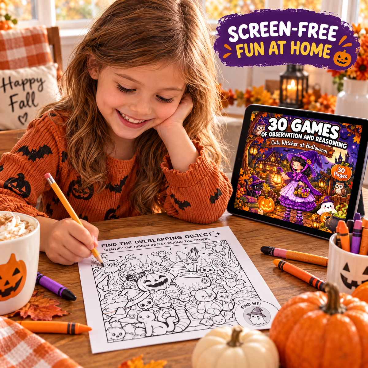 30 Games of Observation and Reasoning  Cute Witcher at Halloween