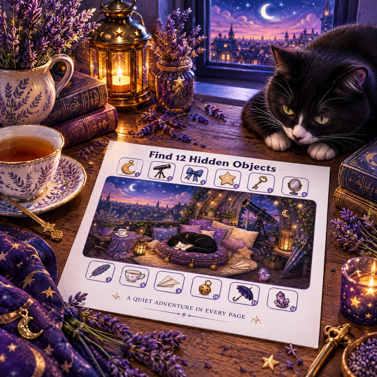 Cat's Dream World – Printable Hidden Objects Game